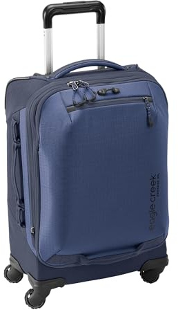 eagle creek Expanse 4-Wheel 21.5 International Carry-On Luggage - Four-Wheel Carry-On Luggage for Easy Travel - Lockable Zippers - Expandable Main Compartment - Telescoping Handles - Pilot Blue