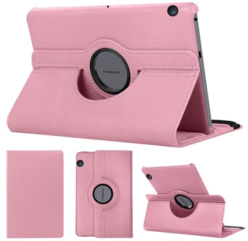 SWEIMEN Hülle Kompatibel mit Huawei MediaPad T5 10, PU Lederhülle 360° Drehbar Multi-Winkel Schutz Ständer Schutzhülle