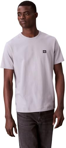 Calvin Klein Camiseta de Manga Corta Hombre Badge Jersey Classic tee de algodón