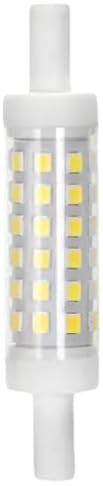 Glowster Bombilla LED R7S 4.9W, 500 lumens, 2800K, alta eficiencia, ideal para iluminación interior y exterior, ahorro energético.