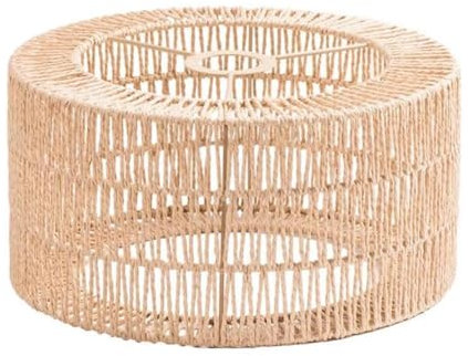 Oewnvmd Pantalla de Cuerda de Papel para Lámpara de Techo, Pantalla de Lámpara de Araña Estilo Bohemio, Protector de Bombilla para Restaurante, Cafetería, Sala de Estar, 22 X 11 cm