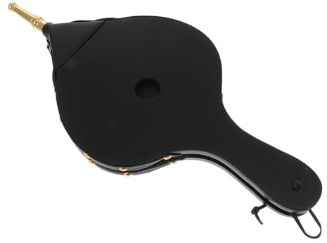 Uonlytech Soplador de Aire Portátil para Chimenea y Barbacoa, Fuelle Manual de Madera Negro, Ligero y Fácil de Usar para Camping y Hogar