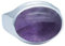 mantraroma Ring Damen Silber 925 Amethyst Edelstein lila schlicht groß modern