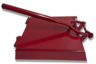 Made in Mexico Red Manual Flower/Corn All Metal Tortilla Maker Press 12x12 inch Square