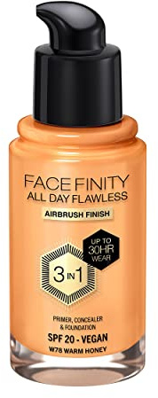Max Factor Facefinity 3in1 All Day Flawless Liquid Foundation LSF 20-78 Warm Honey 30ml