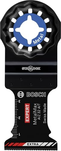 Bosch Professional 10x Hojas de multiherramienta Expert MetalMax AIZ 32 AIT (para Acero, Acero inoxidable, Anchura 32 mm, accesorios Multiherramienta)