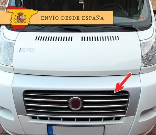 Listas de Parrilla válidas para FIAT DUCATO | 2006-2014 Moldura Cromada Acero Inoxidable Embellecedor Cromo Frontal Tiras cromadas de Radiador