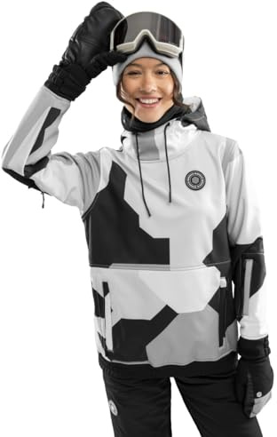 SIROKO - Veste de Snowboard pour Femme W1-W Tibet - L - Gris/Noir