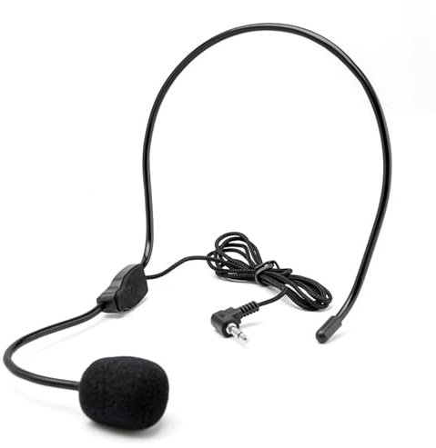 HIXNUG Headset Microphone Flexible Boom Wired Headworn Mic Hands Free Microphone Voice Amplifier for Teachers Speakers