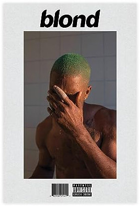 NebulaNova Frank Ocean Poster Blonde Album Cover Canvas Print for Space Estética Arte de Pared Dormitorio Dormitorio Dormitorio Decoración de Dormitorio 30.5 x 46.5 Pulgadas Sin Marco