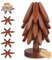 Wood Coasters, Tree Art for Wood Coasters, Tree Shaped Coaster Set of 4, Natural Wooden Table Mat, Anti-scalding Insulating Pads Trivets for Hot Dishes, Creative Foldable Wooden Placemats Home Decor