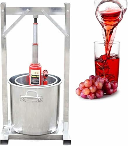 LXWKAI Pressoir à Fruits, Presse à vin de Fruits, Presse Manuelle, extracteur Manuel de Presse à Miel, pour jus, cidre, vin, Huile d'olive, à Commande Manuelle