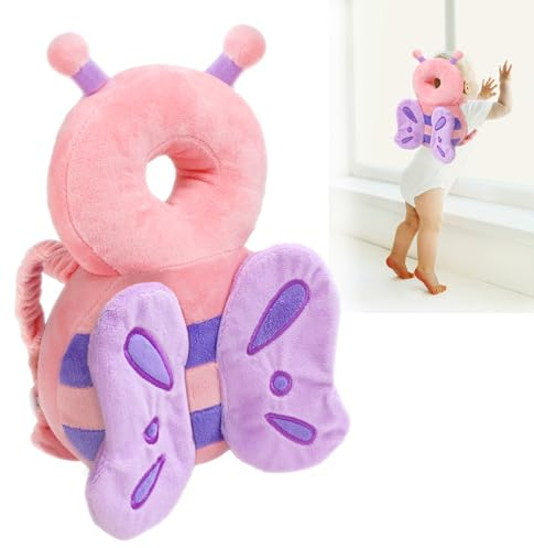 FSWWSF Kopfschutz Baby Fallschutz Rucksack Atmungsaktive Fallschutz Baby Kopf Verstellbare Umfallschutz Baby FüR Kinder Von 4 Bis 24 Monaten Baby Backpack Head Protector FüR Lauflerner