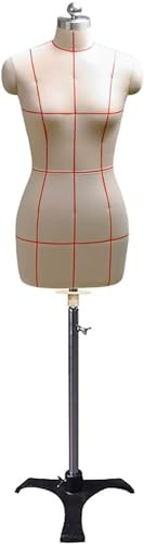Costura de maniquíes femeninos de talla grande, maniquíes para mujer/presentación de vestido/modelo de ejercicio para cortar y drapear con plancha (blanco, modelo XL 86)