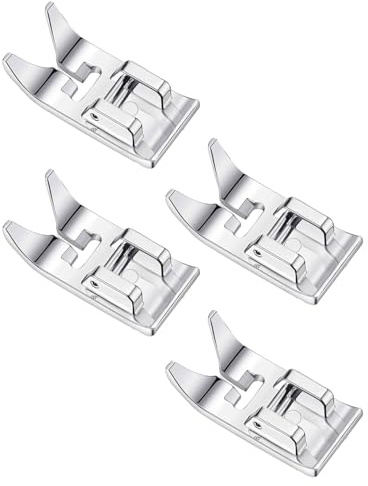 WINXMIN 4 Pezzi piedino macchina da cucire,Universali per Macchine Da Cucire Multiuso Piedino Dritto A Zig-Zag, Accessorio Multifunzione Adatto per Tutte Le Macchine Da Cucire Con Gambo Basso