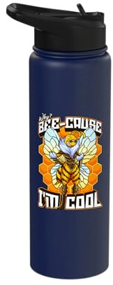 Beekeeper Design For Honey Bees Lover - Bee-Cause I'm Cool Stainless Steel Insulated Water Bottle