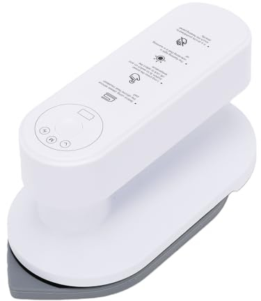 VBESTLIFE Plancha de Vapor Portátil Inalámbrica, Batería Recargable de 5000 MAh, 303 G, Liviana, 30 Segundos, 3 Configuraciones de Temperatura, para Viajes (WHITE)