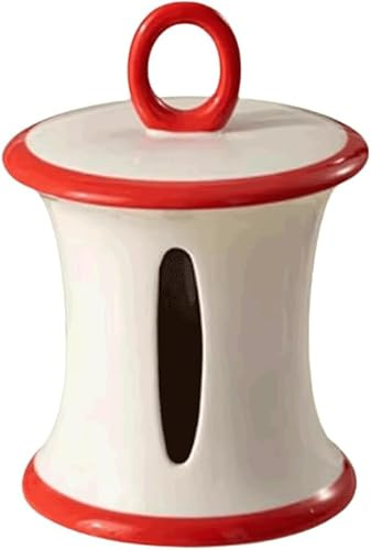 Bärbar dispenser for vävnadslåda i keramik, flerfärgad(Red)