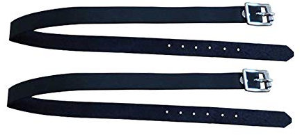 Sporenriemen,Pferdesporen Lederriemen mit Schnalle, 2 Stück PU-Leder verstellbar solide Sporn Gurt Reiten Sport Zubehör