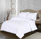 100% Egyptian Cotton Duvet Cover Set |200 Thread Count Plain Dyed Duvet Quilt Cover Set With Free Pillowcases| Non-Iron Easycare Bedding Set - Single Double King Super King Sizes (White, Double)