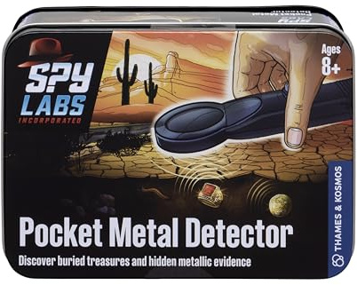Thames & Kosmos Spy Labs Inc : détecteur de métaux de Poche détecte des éléments de Preuve métalliques | Outils Essentiels et astuces du métier des Experts en équipement de détective pour Les Jeunes