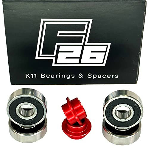 Fantic26 Kugellager 608 2 RS Abec 11 I Stunt Scooter I Kinder Trick Roller I Skate Longboard I Inliner I Skates I Rollschuhe I Bearings I Radlager (Stunt Scooter Set (4Stk.) + Spacer)