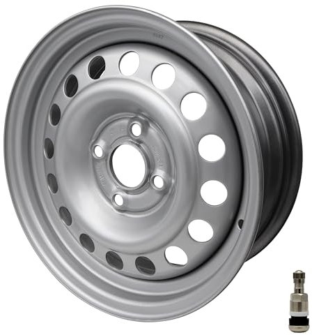 Anhänger Felge Stahlfelge 5.5 J x 14 Zoll 14 100x4 ET30 700KG Tragkraft ML 57 Wohnwagen Caravan Anhänger Trailer Camping wahlweise mit Ventil (+ Schraubventil)