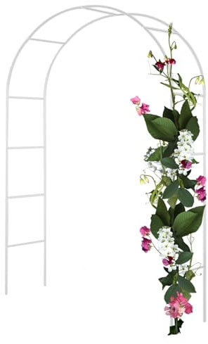Metallbogen-Spalier für Kletterpflanzen, Clematis-Reben, Pergola-Spalier, Gartenbogen-Pavillon für Zeremonien, Partys, Rosen-Pavillon im Freien, Hochzeitstorbogen, Blumenstützbögen(350x220x40CM/11.5x7