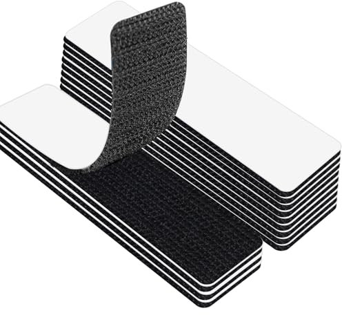 Connextion 30 stycken dubbelsidiga klistermärken, extra stark återanvändbar tejp, 3 x 10 cm, rektangulär dubbelsidig tejp, kraftfull grepptejp för väggar, plast, trä