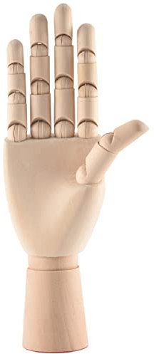 Krytavo 18x6 cm Modello Articolato in Legno per Mano - Manichino di Riferimento per Disegno e Pittura