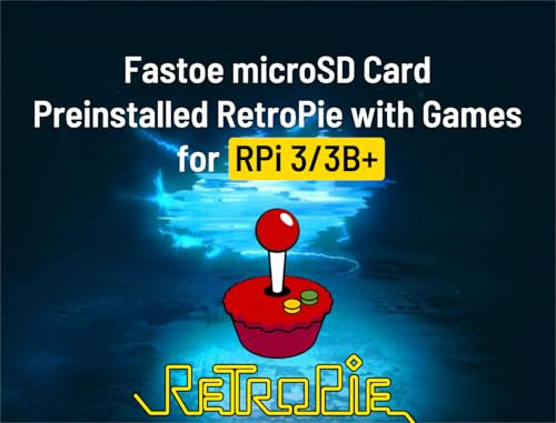 Fastoe 128GB Gaming microSD Card Preinstalled RetroPie with Games for Raspberry Pi 3/3B+