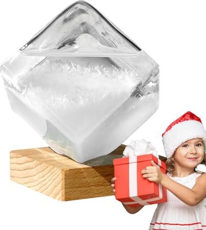 Prédicteur météo verre, prédicteur météo Storm Glass - Cube de bouteille de moniteur rapports météorologiques | Décoration d'intérieur décorative pour la maison, le bureau, pour la chambre à cou