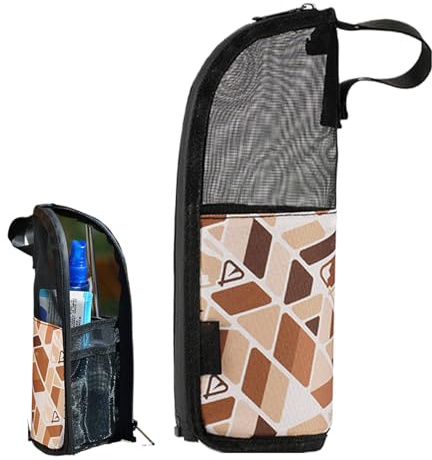 Pochette à couverts de camping – Organiseur de couverts de voyage | Sac de transport portable pour vaisselle de camping, étui de rangement à fermeture éclair pour cuillère, fourchette, baguettes