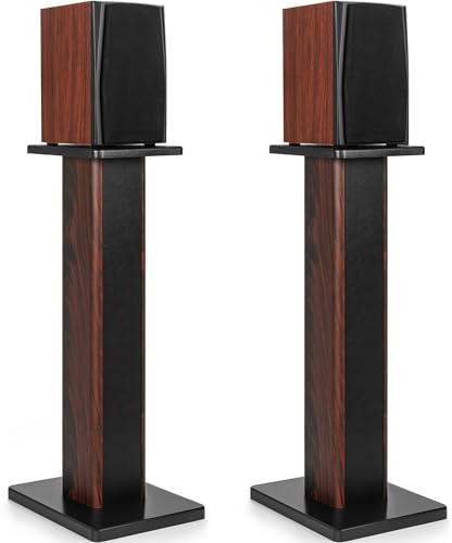 OUUTMEE - Supporti per altoparlanti in legno da 80 cm (32 pollici) - Supporti per altoparlanti HiFi robusti per home theatre e monitor da studio - Supporto universale per altoparlanti da pavimento a