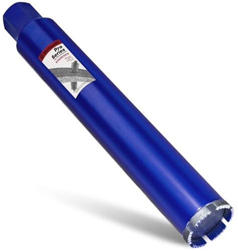 DaduoRi 2-1/2 Inch Core Drill Bit for Concrete with Rebar - 14 Depth, 1-1/4-7 UNC, Wet Use Coring Bit, Upgraded Welded Teeth for Brick, Block, Masonry, Stucco, Alsphalt - Great for DIY & Pros (63mm)