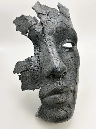 NexHome Maschera Decorativa da Parete - Moderna Scultura Artistica 3D Decorazione Wall Art Contemporanea per Casa, Studio, Ufficio e Gaming Foro per Portalampada E14 Design Moderno (Pittura #2)