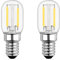 Akynite Bombillas LED Nevera E14 2W Luz Fria 6000K, T22, 200LM, Equivalente a 10W-20W, Casquillo Fino, Retro Vintage LED E14 Pequeña para Frigorífico, Luz de Noche, No Regulable, pack de 2