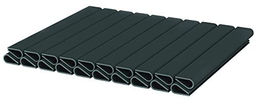 WDB - Befestigungsclips Klemmschienen für Sichtschutzstreifen - Sichtschutz/Windschutz für Garten und Zaun – Doppelstabmattenzaun - für Basic Line - 20 Stück - Anthrazit - RAL 7016