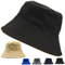 MUNULA Extra große Fischerhüte für Herren, großer Kopf, übergroß, Baumwolle, wendbar, Unisex, Fischerhut, 60 - 65 cm, Outdoor, Schwarz/Khaki, XXL/3XL