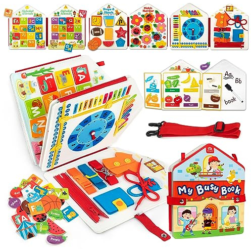 Coogam Les Enfants de Kugan se sentent Les Livres Montessori occupés, Jouets éducatifs Cadeaux d'apprentissage préscolaire pour 3 4 5 Ans