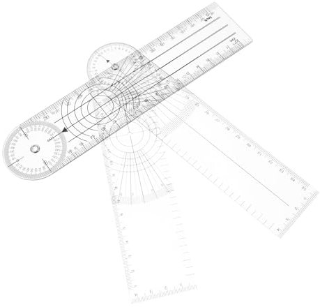 Angoily 2pcs Medical Ruler Spinal Goniometer Portable Angle Ruler for Physical Therapy Protractor