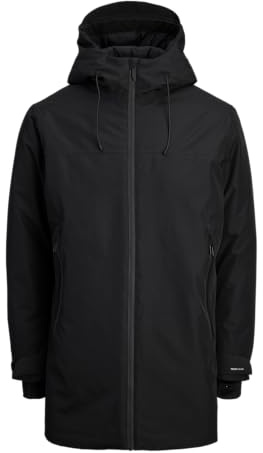 JACK & JONES Jcofusion Technical Parka da Uomo SN, Nero, M, Nero, M