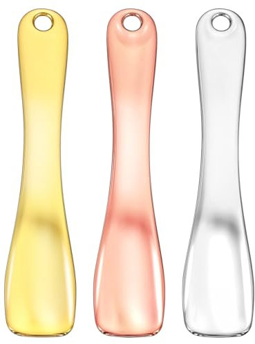 Mabor 3 PCS Skincare Spatula Metal Cosmetic Spoon Applicator Beauty Spa Mini Spoon Skin Care Cream Mask Makeup Tools for DIY Mask Mixing