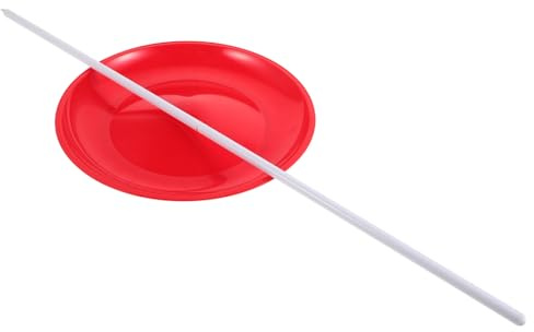 ORFOFE Jonglier Teller mit Stab Vielseitiges Kunststoff Jonglier für Erwachsene für Zirkus Performance und Straßenshows Langlebiges Trainingsspielzeug