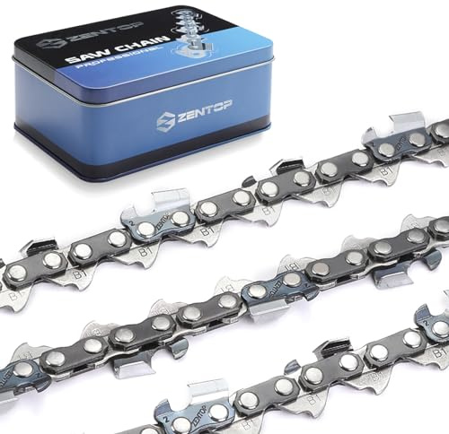 ZENTOP 18 Inch Chainsaw Chain, .325 Pitch .050 Gauge 72 Drive Links, Germany Steel Anti-Kickback Replacement for Husqvarna 440, 445, 450, Echo CS-400, CS-450, 3-Pack