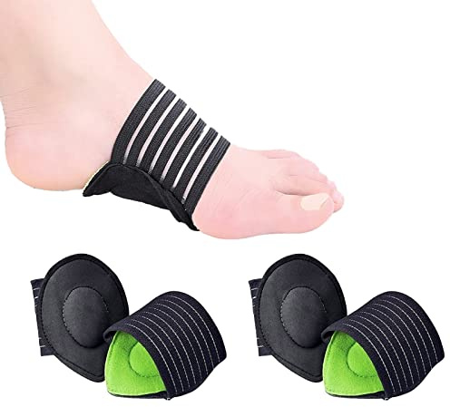 DFsucces 2 Pairs Extra Thick Cushioning Compression Arch Support Breathable Flat Foot Correction Foot Pad,for Plantar Fasciitis Support, for Pain Relief & Sore