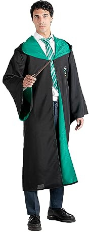 Ciao- Manteau Tunique Serpentard Slytherin Deluxe original Harry Potter (Taille unique adult) avec emblème brodé et cravate