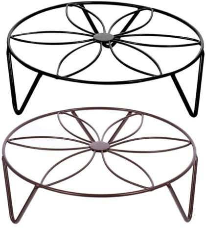 BESPORTBLE Metallständer 2St Blumentopfständer aus Schmiedeeisen Vasenhalter aus Eisen Metallhalter Regal zimmerpflanzen schmiedeeiserner Topfständer Präsentationsständer für Blumentöpfe