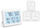 LOFICOPER Indoor Outdoor Thermometer Hygrometer with 3 Sensors, Temperature and Humidity Monitor with Backlit, ℃/℉, Comfort Icon, Arrow Trends, Temperature Sensor for Home Office, Humidity Sensor
