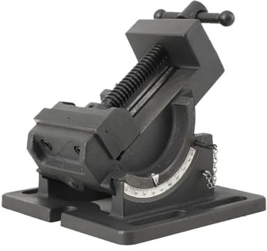 TABODD Tilting Drill Press Vice 3 Inch 75mm, Professional Woodworking Vice Clamp On Vise for Steel Workbench
